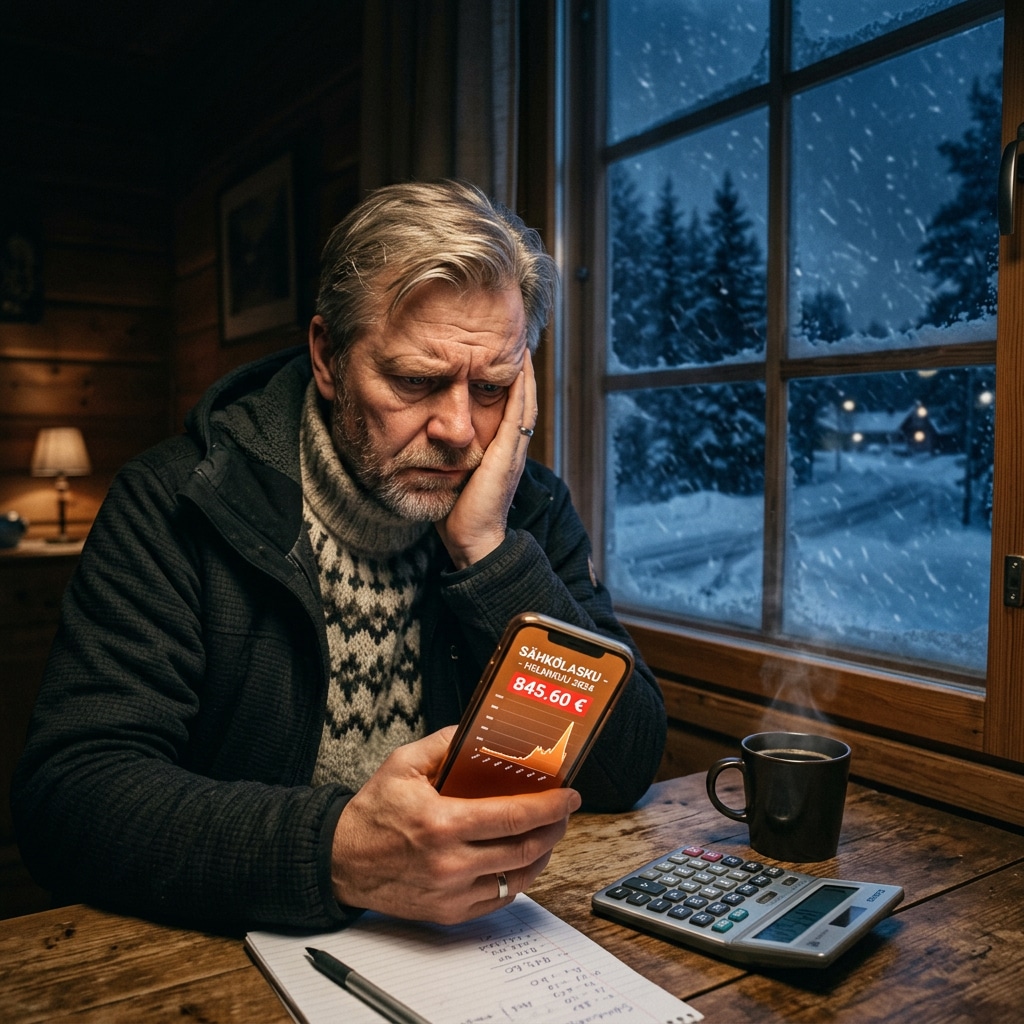 Iso sähkölasku tullut